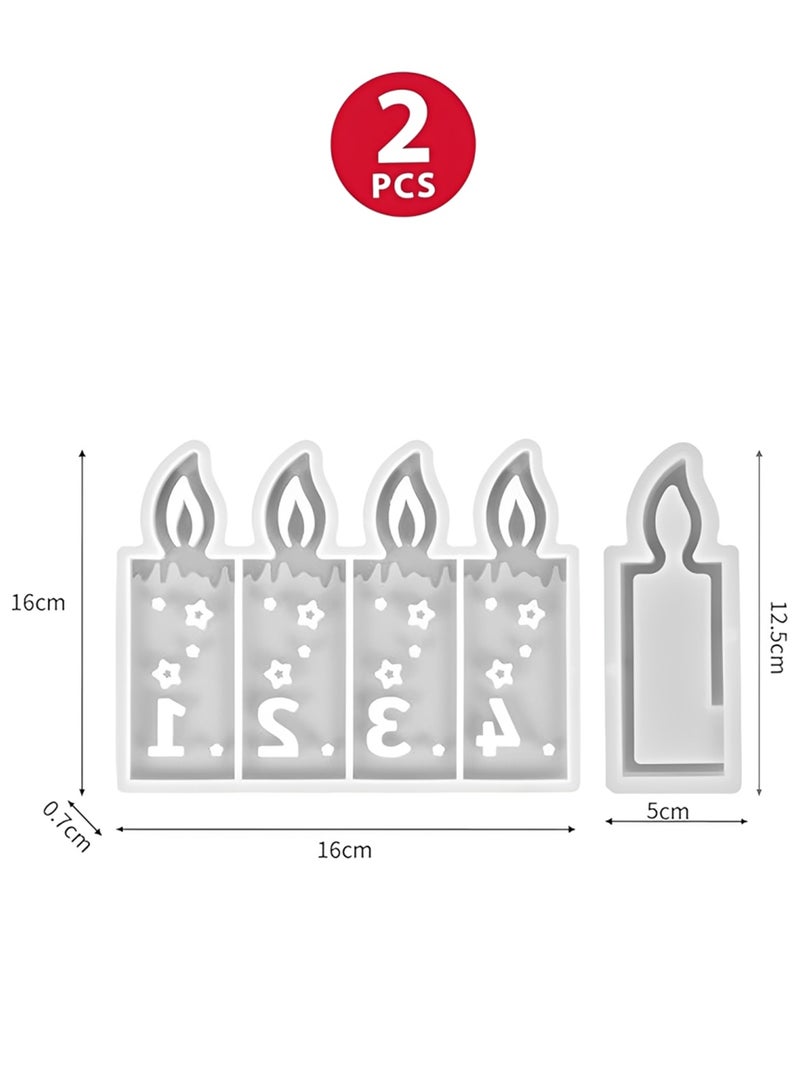 GOOGO Numbers Silicone Moulds, Christmas Silicone Mould, Christmas Candle Mould, Epoxy Resin Moulds for Candles DIY Decoration - Image 2