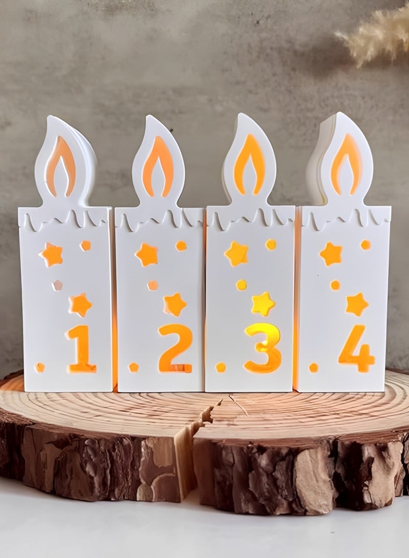 GOOGO Numbers Silicone Moulds, Christmas Silicone Mould, Christmas Candle Mould, Epoxy Resin Moulds for Candles DIY Decoration - Image 3