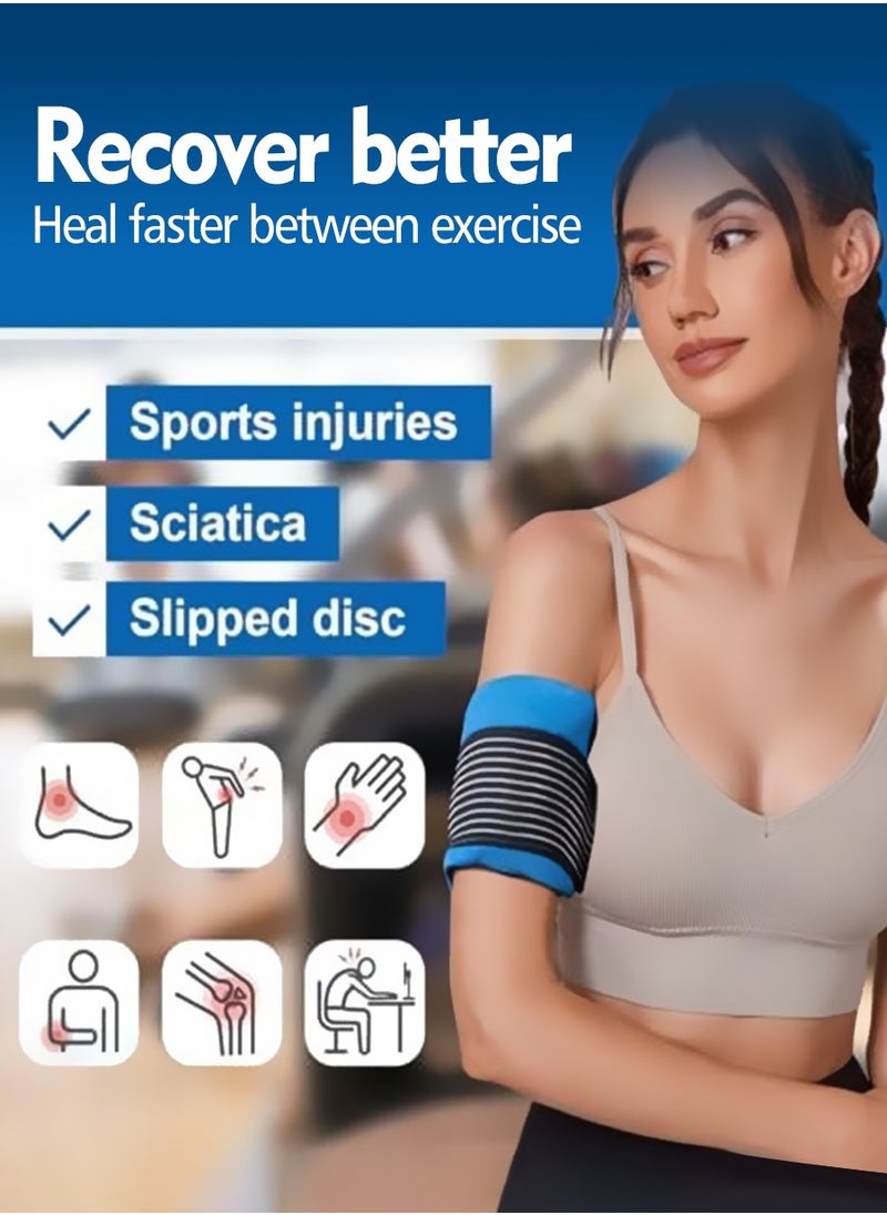 Beirui - Ice Packs, Knee Ice Wrap - 2 Pieces, Reusable Ice Packs for Pain Relief, Large Hot and Cold Therapy Gel Ice Packs for Travel, Ice Packs for Ankles and Feet, Velcro Ice Packs for Shoulders, Neck, Back, Knees - Image 1