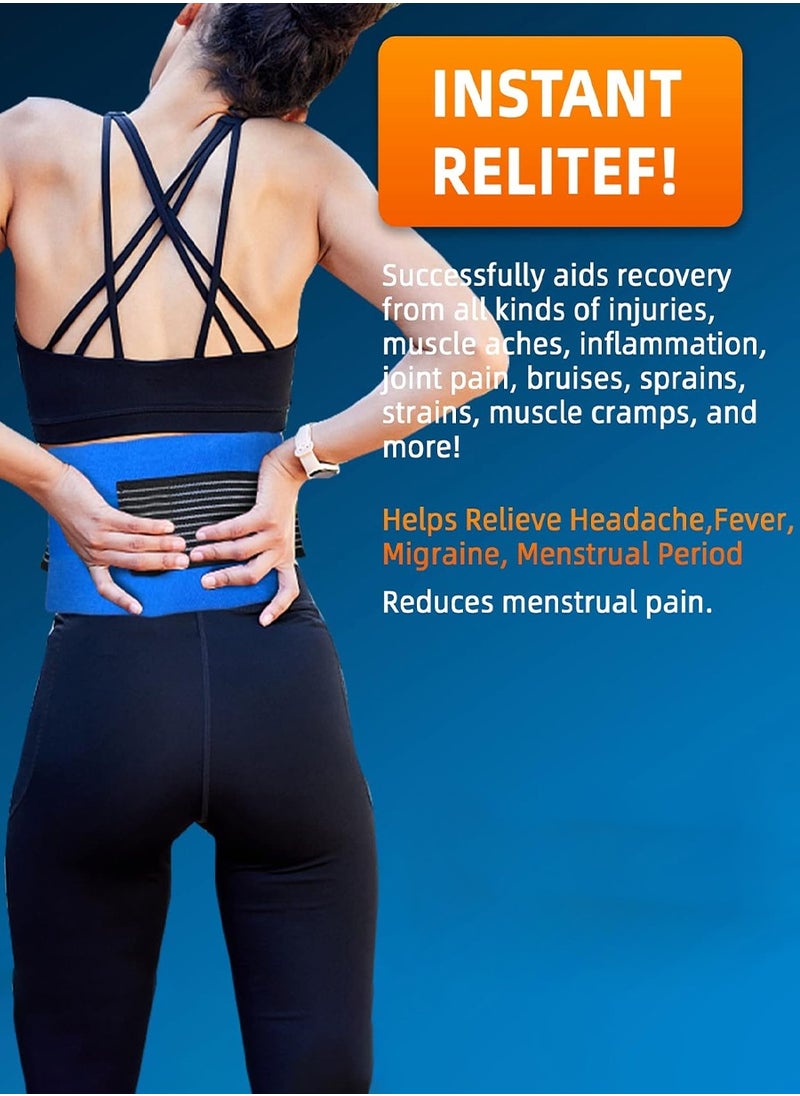 Beirui - Ice Packs, Knee Ice Wrap - 2 Pieces, Reusable Ice Packs for Pain Relief, Large Hot and Cold Therapy Gel Ice Packs for Travel, Ice Packs for Ankles and Feet, Velcro Ice Packs for Shoulders, Neck, Back, Knees - Image 1