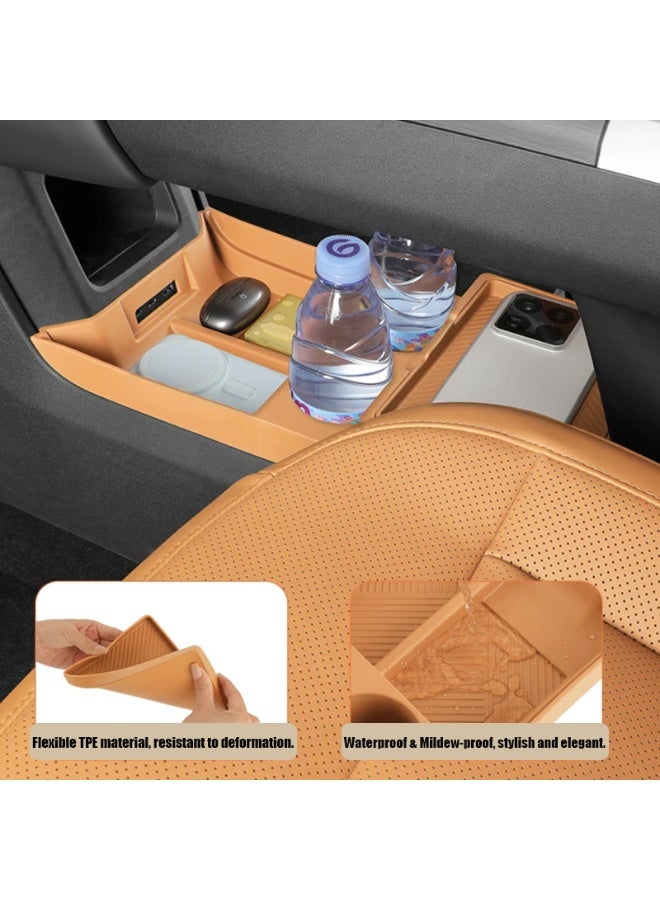 This TPE dual-layer lower storage box is exclusively designed for Chery iCAUR V27. It fits the center console armrest perfectly, serving as a professional modification and upgrade accessory. - Image 4