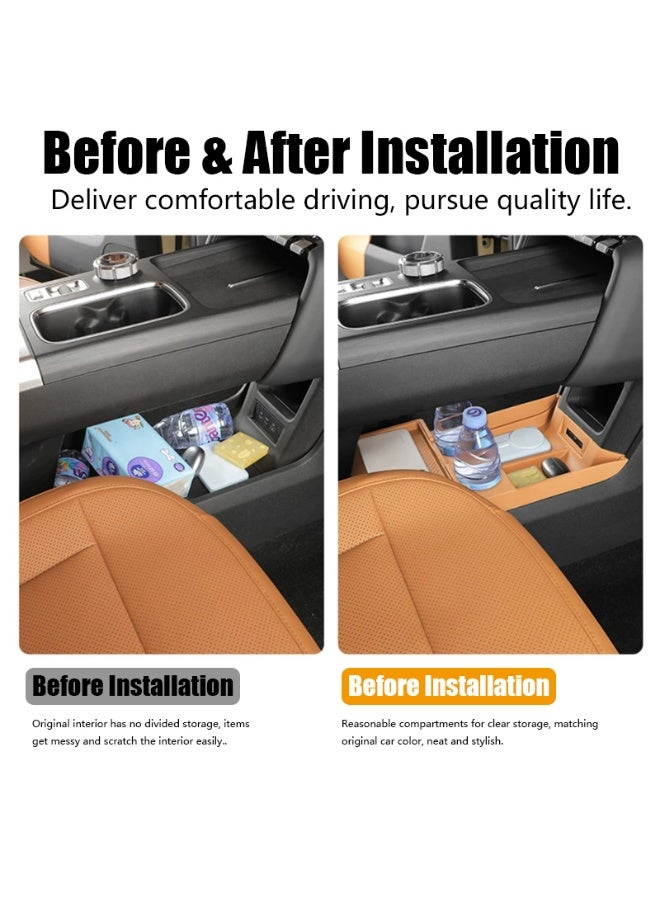 This TPE dual-layer lower storage box is exclusively designed for Chery iCAUR V27. It fits the center console armrest perfectly, serving as a professional modification and upgrade accessory. - Image 3