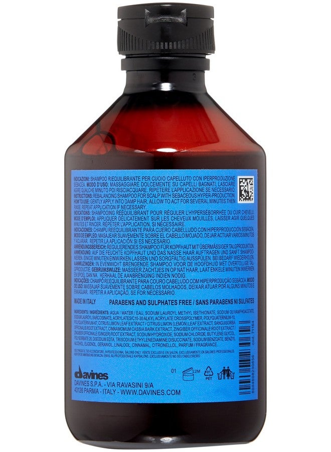 Davines Naturaltech REBALANCING Shampoo, Gently Cleanse The Scalp While Assisting With Excess Sebum Production, Add Shine, 8.45 fl oz - Image 2