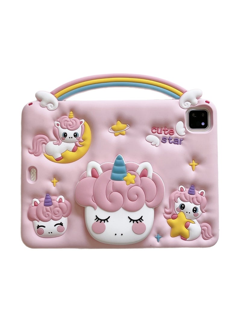 عام غطاء سيليكون واقي مناسب لـ iPad Pro 2018/2020/2021 11 بوصة - مع حامل، غطاء لوحي بتصميم كرتوني لطيف، واقٍ من السقوط - Image 1