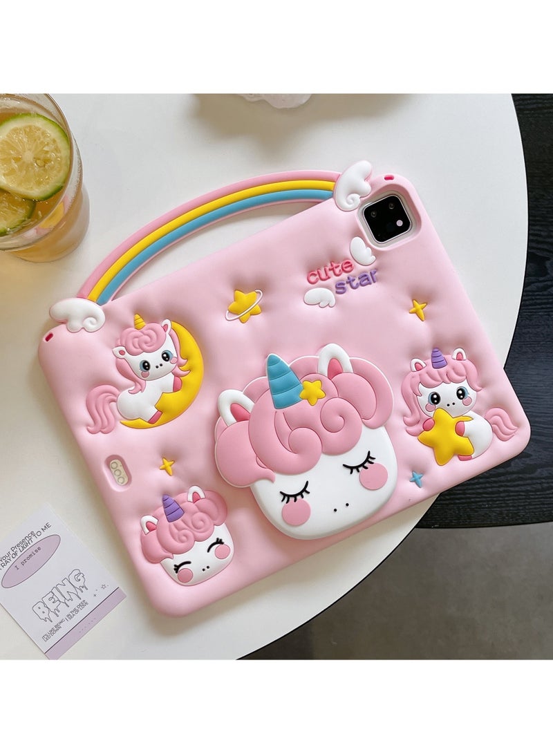 عام غطاء سيليكون واقي مناسب لـ iPad Pro 2018/2020/2021 11 بوصة - مع حامل، غطاء لوحي بتصميم كرتوني لطيف، واقٍ من السقوط - Image 3