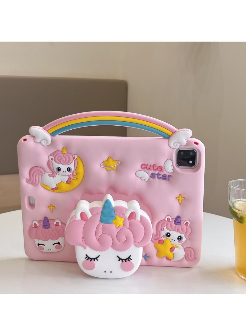 عام غطاء سيليكون واقي مناسب لـ iPad Pro 2018/2020/2021 11 بوصة - مع حامل، غطاء لوحي بتصميم كرتوني لطيف، واقٍ من السقوط - Image 2