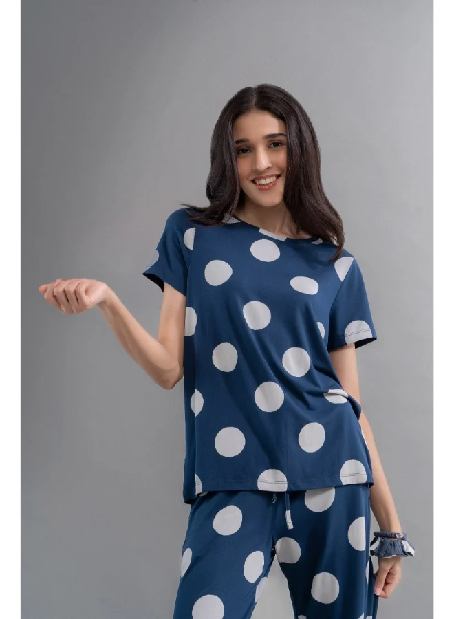 NeceSera Sleepy Navy Polka Supima T-shirt