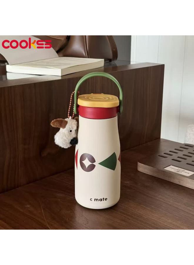 Cookss Large Capacity Insulated Bottle For Women High-value Water Bottle 316 Ceramic Liner Student Straw Cup Portable Coffee Cup - Image 1