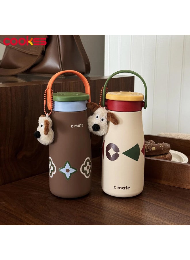 Cookss Large Capacity Insulated Bottle For Women High-value Water Bottle 316 Ceramic Liner Student Straw Cup Portable Coffee Cup - Image 2