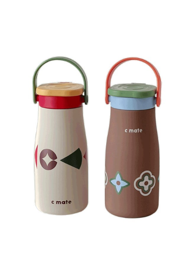 Cookss Large Capacity Insulated Bottle For Women High-value Water Bottle 316 Ceramic Liner Student Straw Cup Portable Coffee Cup - Image 3