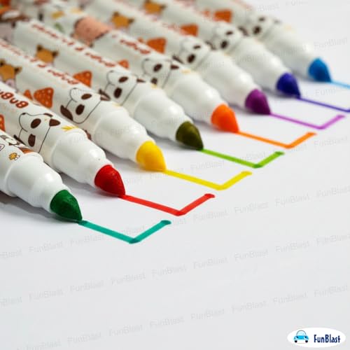 FunBlast Colour Pens - Washable Water Colour Pens, Colouring Kit Art Markers Colour Sketch Pens Set for Kids, Artists Sketching Drawing Materials, Cute Art Supplies (12 Pieces) - Image 4
