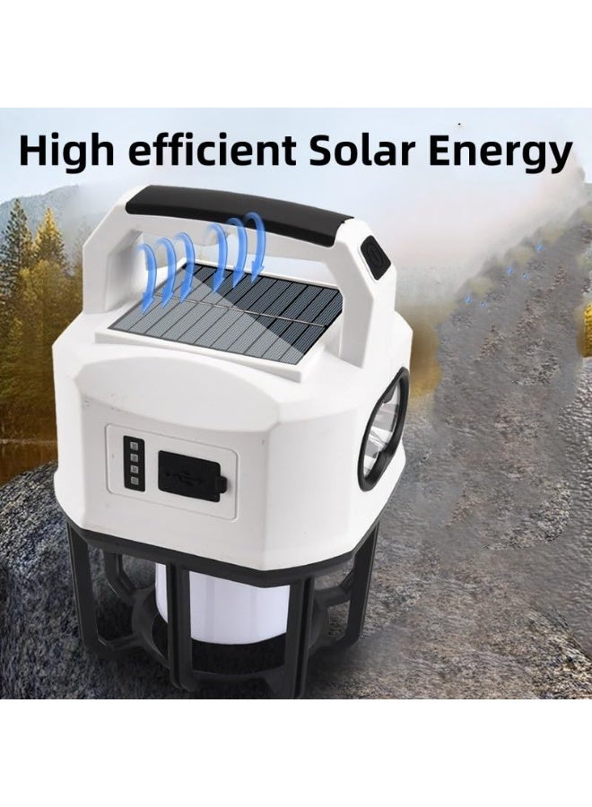 Bukela 2-in-1 Solar Camping Lantern and Phone Charger - Portable LED Lamp for Camping, Hiking and Travel - Emergency Light for Power Outages, Hurricane, Survival Kits, White - Image 2