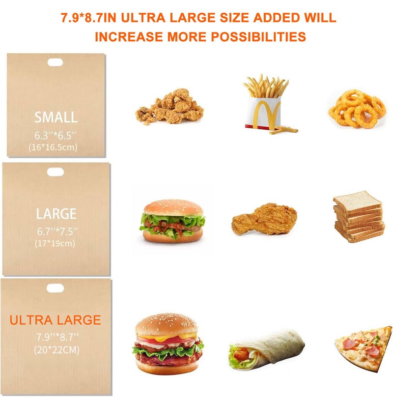 VCHOMY 12 Pack Toaster Bags Nonstick Reusable Easy to Clean for Grilled Cheese Sandwiches Toast Bread Snacks (12) - Image 3