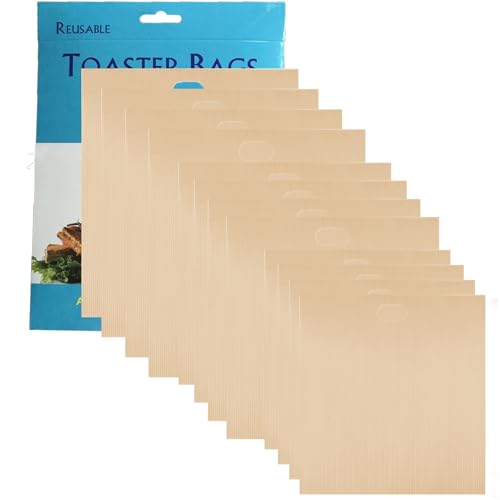 VCHOMY 12 Pack Toaster Bags Nonstick Reusable Easy to Clean for Grilled Cheese Sandwiches Toast Bread Snacks (12) - Image 1