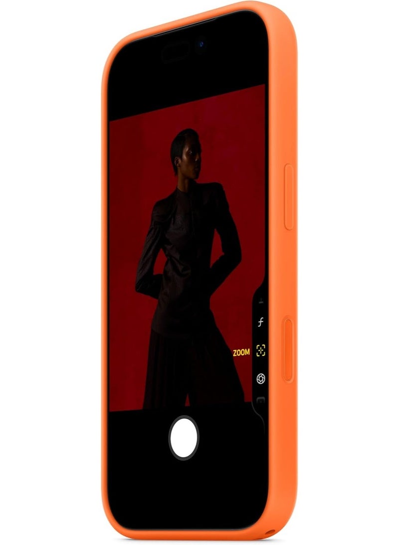 روفی جراب سيليكون ROFEE لجهاز iPhone 17 Pro مزود بخاصية MagSafe - برتقالي ​​​​​​​ - Image 3