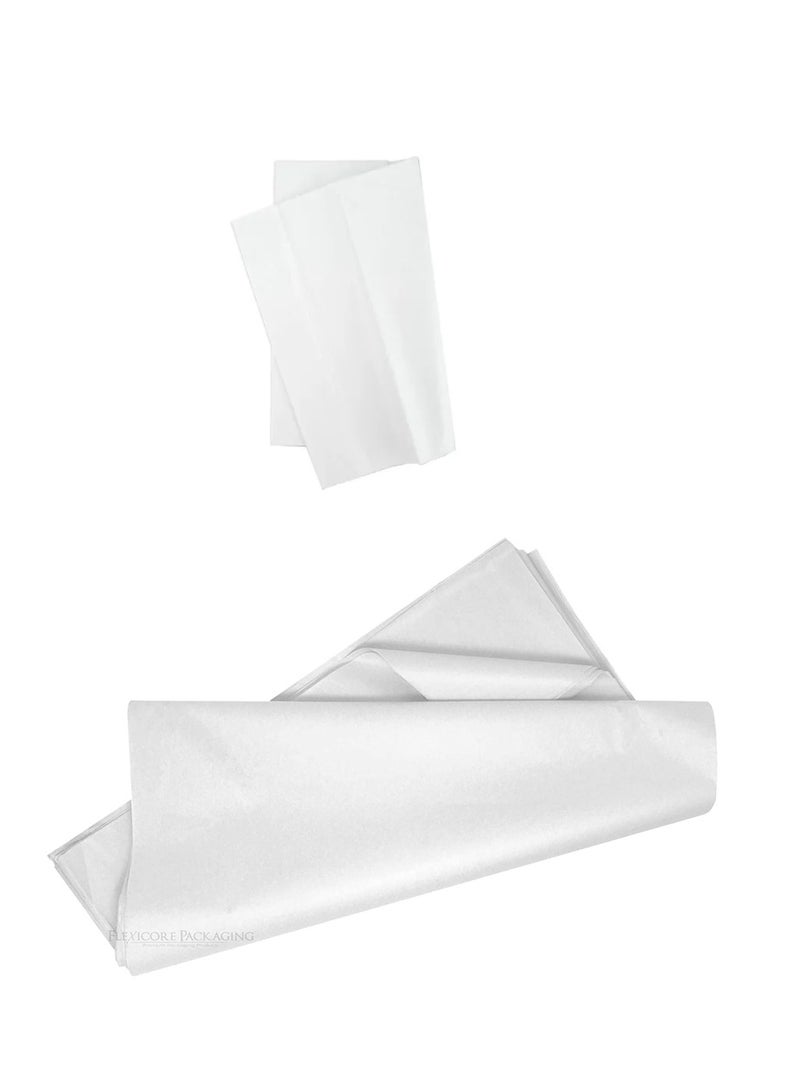 عبوة من 10 مناديل تغليف هدايا عالية الجودة أبيض