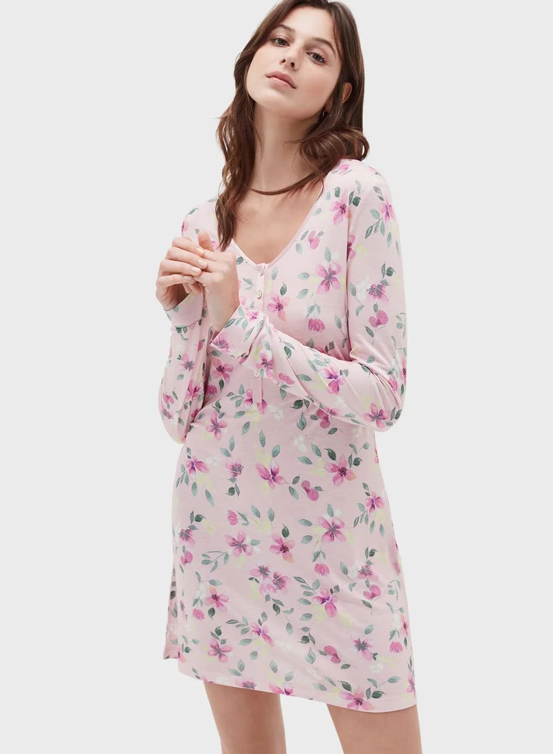 Ovs Floral Print Nightdress