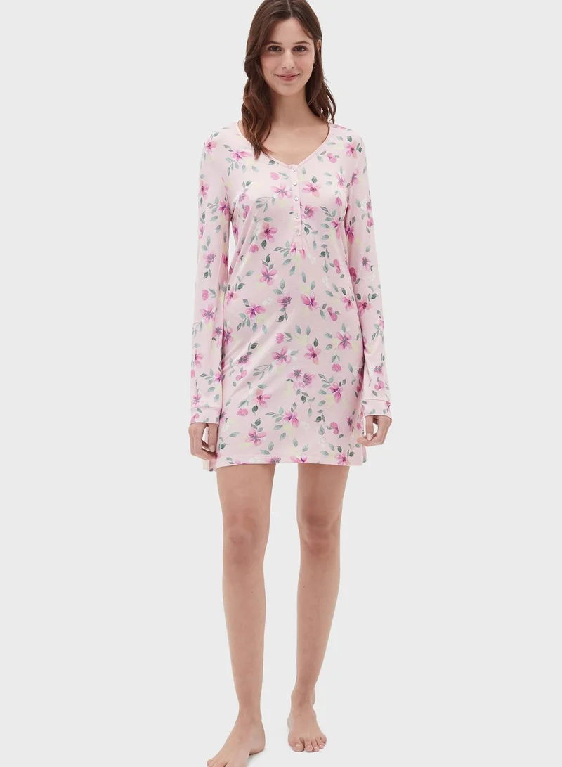 Ovs Floral Print Nightdress