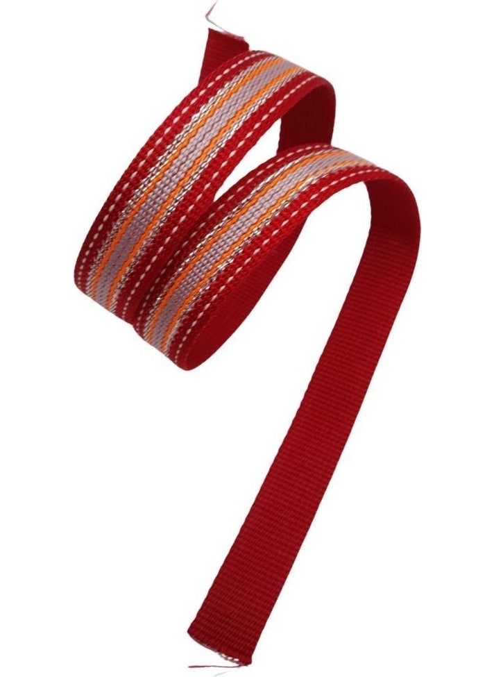 Angel Çanta Aksesuar Angel Bag Accessory 3 cm Polyester Column Red Silver Glitter 1 Meter  - Image 4