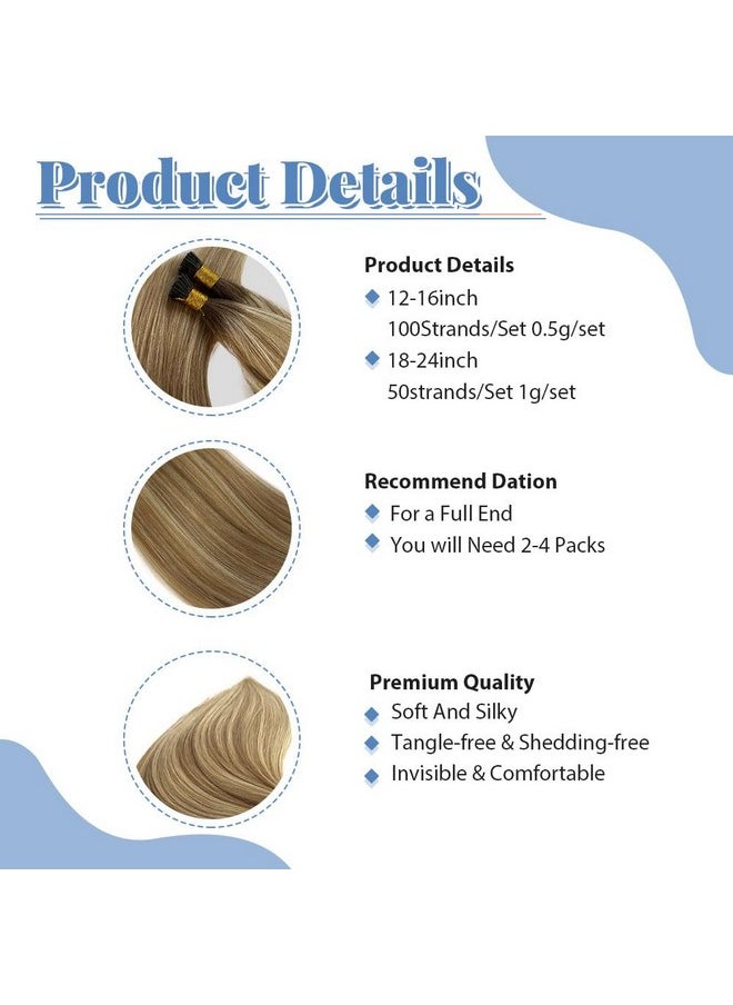 Smartinnov - Silver I Tip Hair Extensions Human Hair 18 Inch I Tip Keratin Hair Extensions Pre Bonded I Tip Hair Extensions 50Strands 50G Silver Real Hair Cold Fusion Silver Micro Bead Hair Extensions For Women - Image 1
