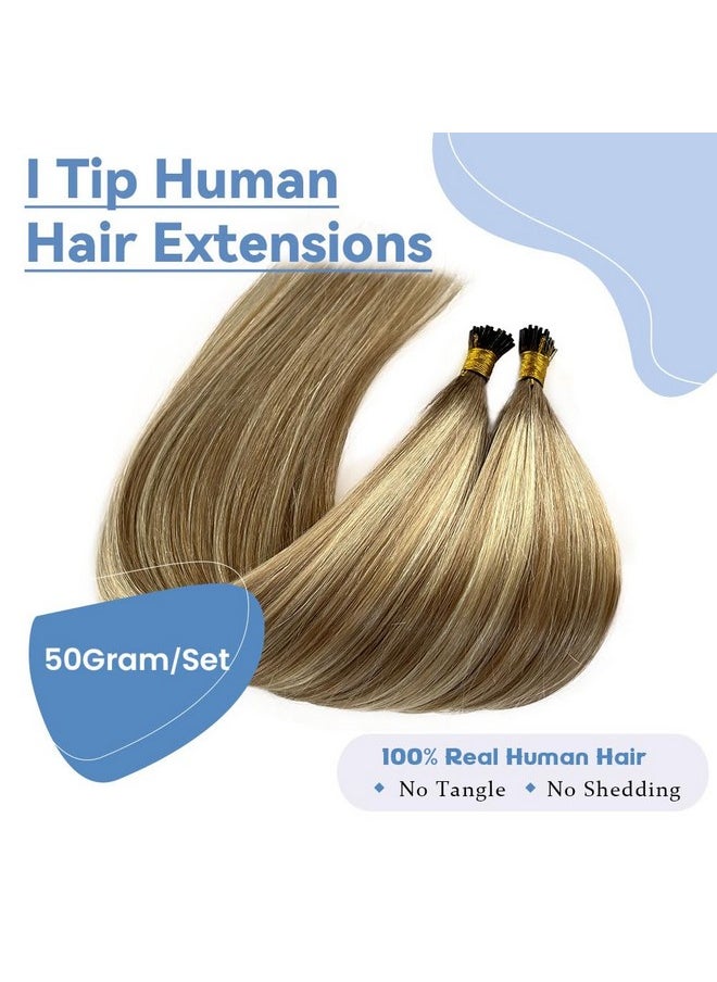 Smartinnov - Silver I Tip Hair Extensions Human Hair 18 Inch I Tip Keratin Hair Extensions Pre Bonded I Tip Hair Extensions 50Strands 50G Silver Real Hair Cold Fusion Silver Micro Bead Hair Extensions For Women - Image 1