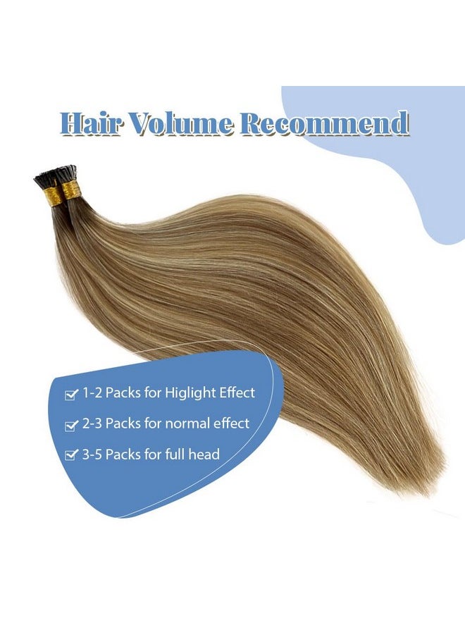 Smartinnov - Silver I Tip Hair Extensions Human Hair 18 Inch I Tip Keratin Hair Extensions Pre Bonded I Tip Hair Extensions 50Strands 50G Silver Real Hair Cold Fusion Silver Micro Bead Hair Extensions For Women - Image 1