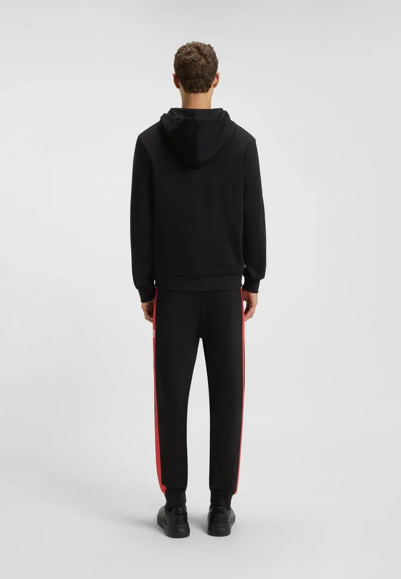 HUGO Cotton-terry zip-up hoodie with contrast stripe