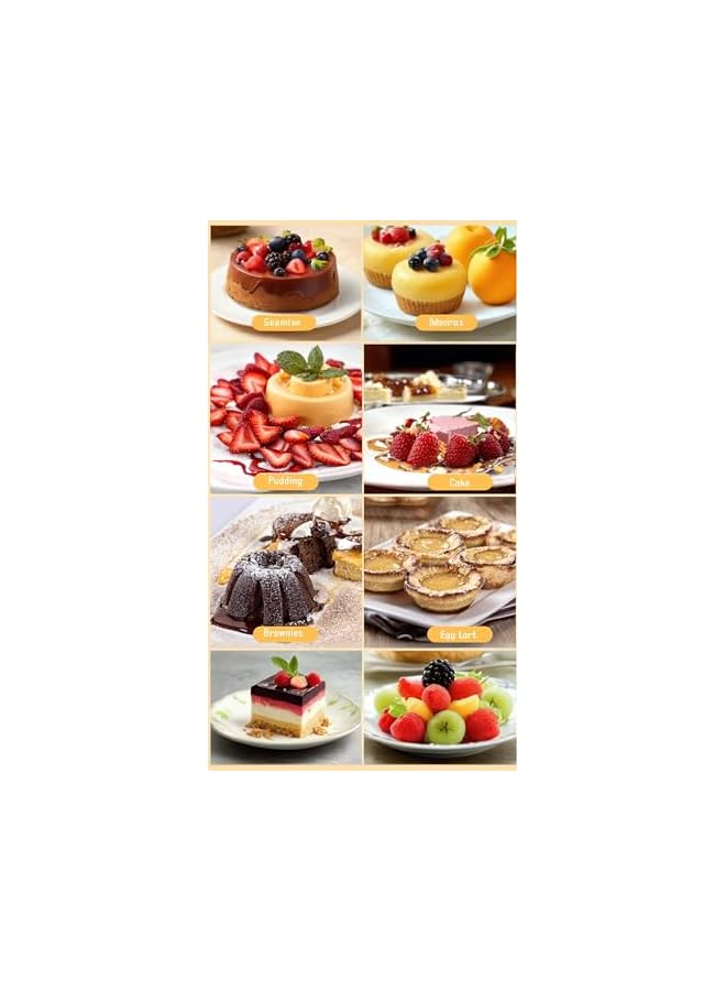 S-TOP Carbon Steel Egg Tart and Pudding Molds - Set of 10 Mini Cups for Chocolate Molten, Cupcakes, Cakes, and Cookies - Nonstick Round Bakeware Tumblers - 6 x 4.4 x 3.6 cm Size - Image 2