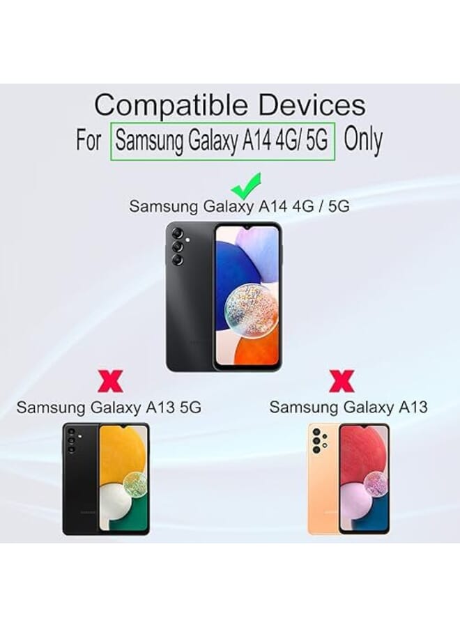 Ibywind Screen Protector For Samsung Galaxy A14 5G Galaxy A14 4G 6.6 Inches With 2Pcs Tempered Glass 1Pc Camera Lens Protector 1Pc Backing Carbon Fiber Film Fingerprint Reader Easy To Install - Image 2