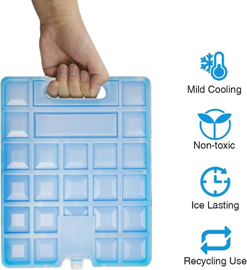 WORLD-BIO Large Cold Ice Blocks Freezer Pack, Ice Packs for Cooler, Cool Box - 2 Pcs Reusable Freezer Blocks - Quick Freeze & Long-Lasting Cold for Camping, Picnic, Hiking, Travel - Image 4