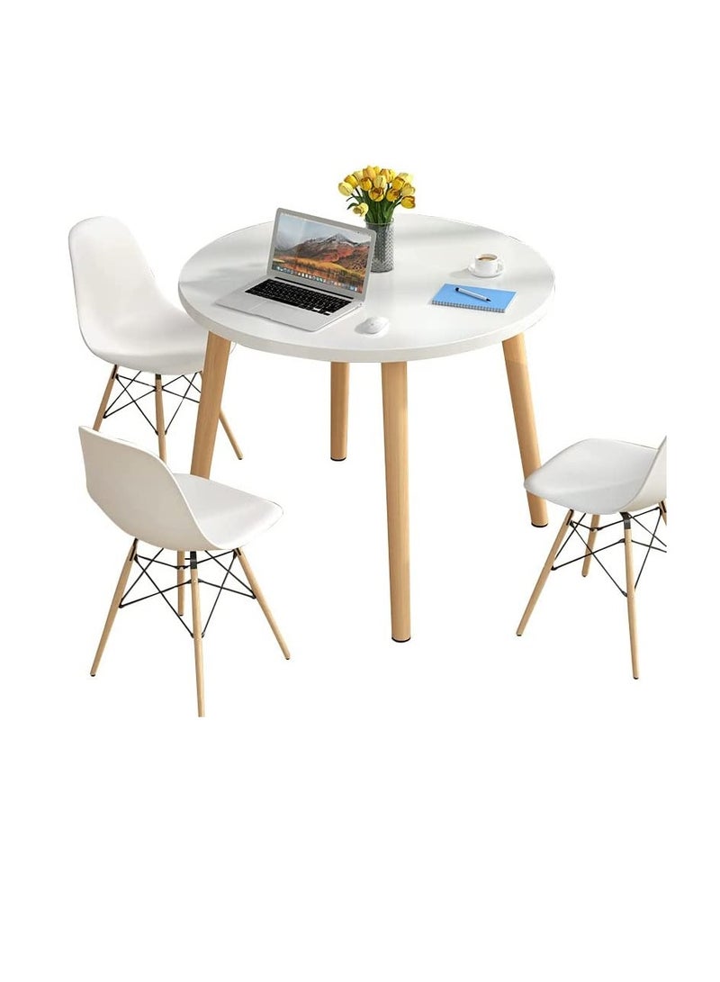 Generic Coffee table, modern dining table, kitchen table with solid wood legs, living room balcony side table, square 80cm  - Image 5