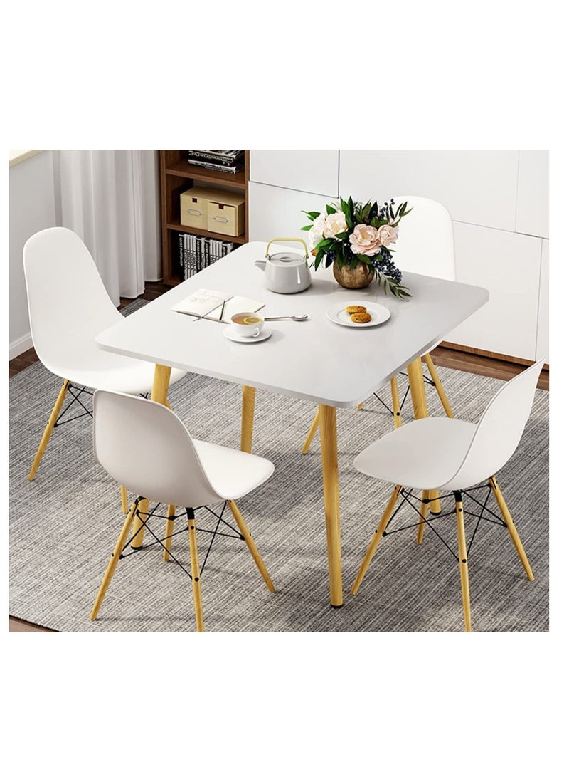 Generic Coffee table, modern dining table, kitchen table with solid wood legs, living room balcony side table, square 80cm  - Image 1