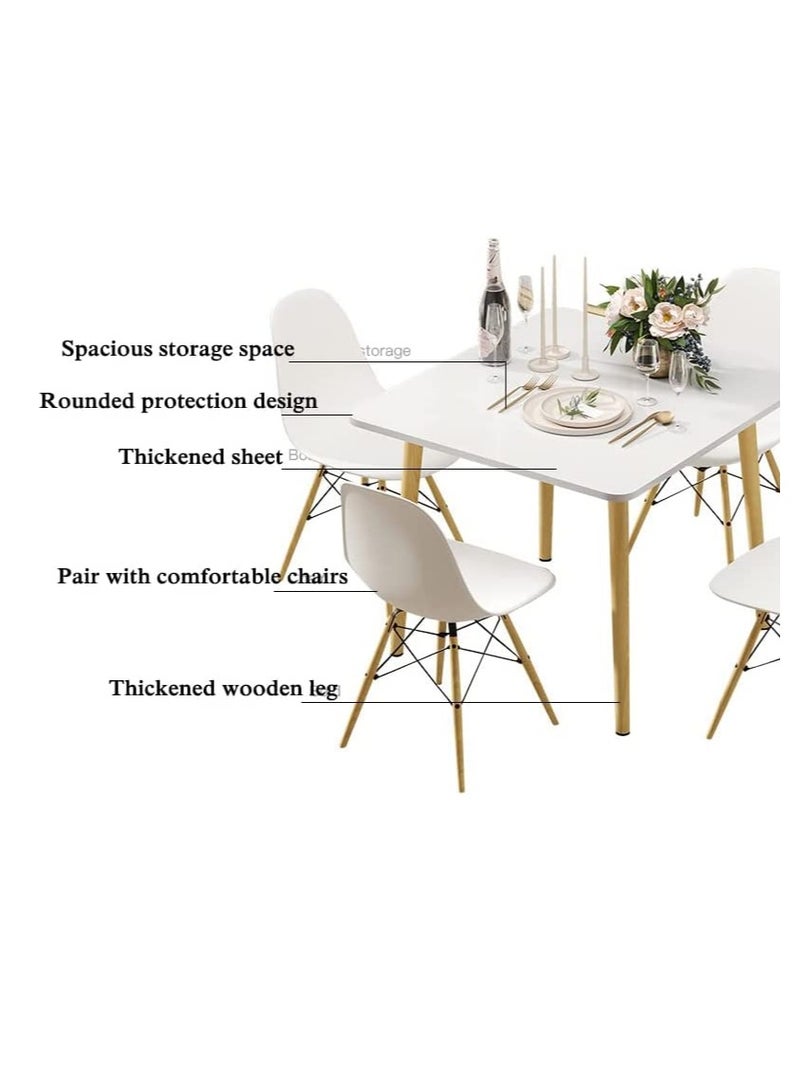 Generic Coffee table, modern dining table, kitchen table with solid wood legs, living room balcony side table, square 80cm  - Image 3