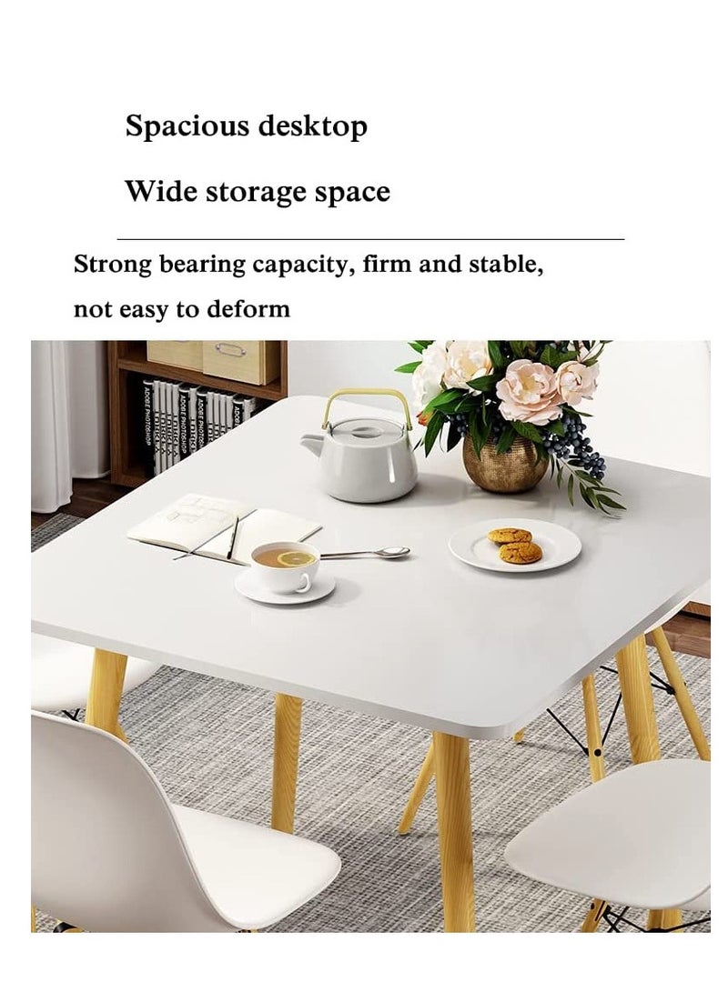 Generic Coffee table, modern dining table, kitchen table with solid wood legs, living room balcony side table, square 80cm  - Image 4