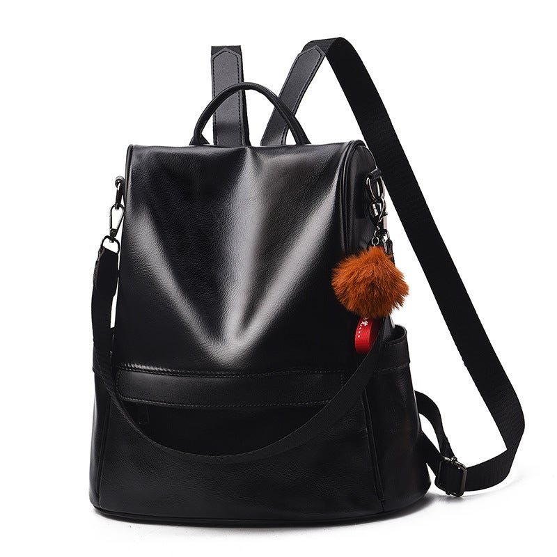 Soft Leather Texture Women's Backpack , Korean Minimalist - Image 3