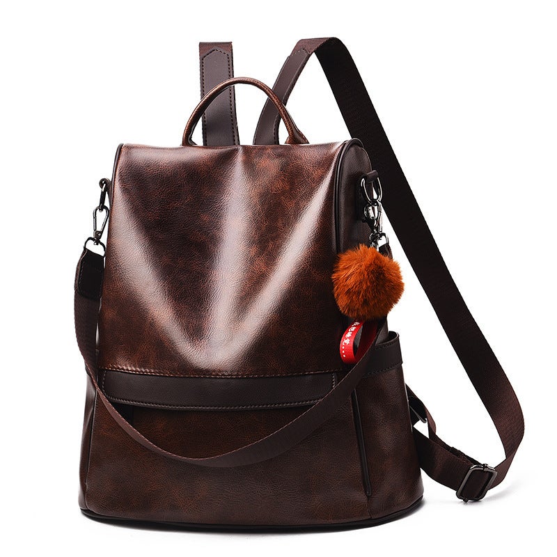 Soft Leather Texture Women's Backpack , Korean Minimalist - Image 2