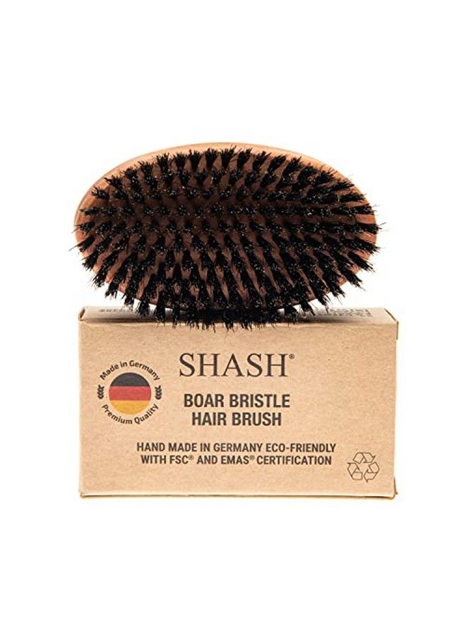 SHASH Made In Germany Captain 100% Boar Bristle Hair Brush For Men Suitable For Thin To Normal Hair Soft Bristles Lly Conditions Hair Improves Texture Exfoliates And Stimulates The Scalp - Image 1