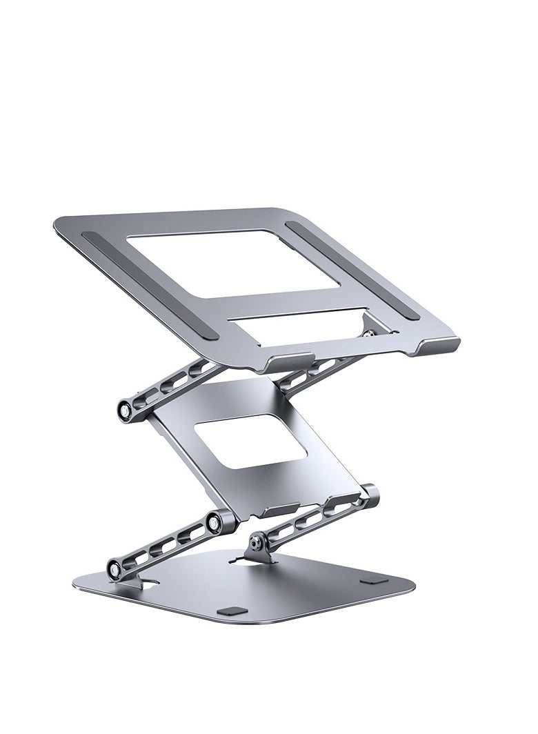 General Portable Height Adjustable Foldable Ergonomic Stand Mounts 10-17 Laptop MacBook Desktop Stand (Dark Grey)  - Image 1