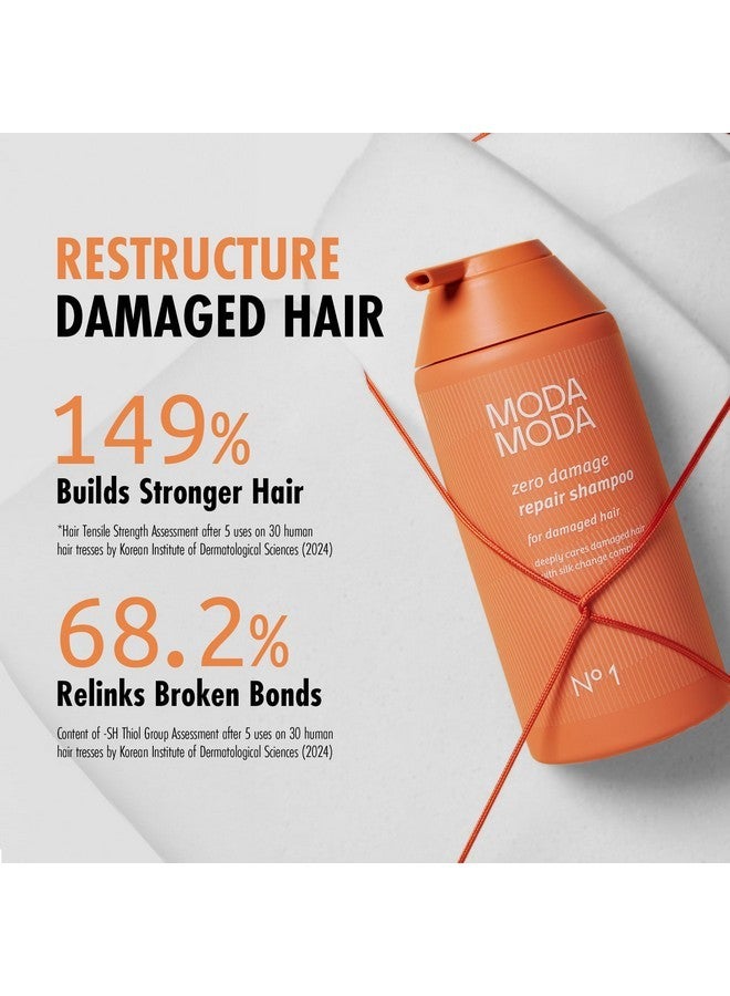 MODA MODA Zero Damage Hair Repair Shampoo for Strengthening Hair | Clarifying Shampoo for Build Up w/Ceramides, Panthenol & Polyphenol | Purifying Shampoo No Sulfates No Parabens 17.63oz - Image 2