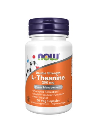 Double Strength L-Theanine 200Mg With Inositol 60 Capsules