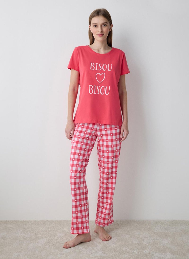 بنتي طقم بيجامة قطن بيزو - Image 1