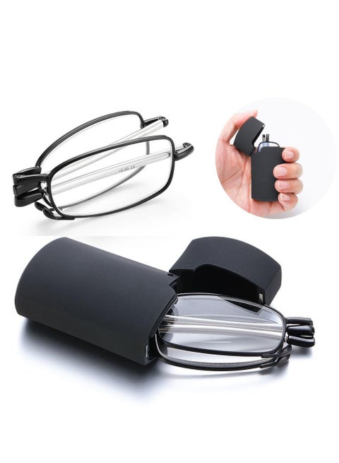 Reading Glasses Portable Folding with Flexible Spring Hinge for Men and Women, with a Stylish Case, Exclusive to Infinity Handmade Seller Only