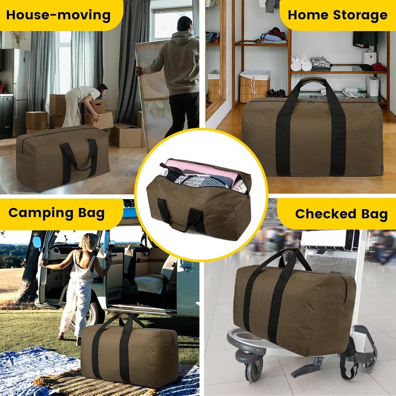 Vorspack Extra Large Duffle Bag for Travel - 100L Duffel Bag for Men Gear Bag for Storage Foldable Weekender Bag for Overnight Camping - Black - Image 5