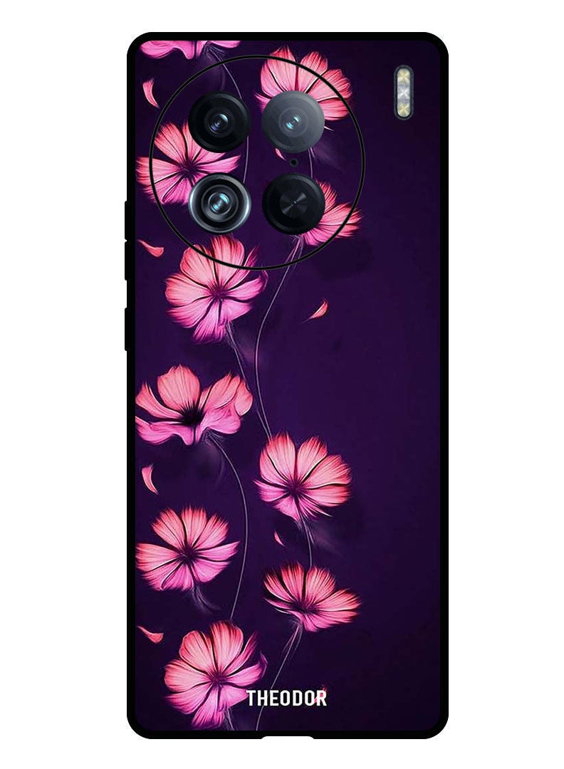 Theodor Protective Case Anti Scratch Shock Proof Bumper Cover For Vivo X90 Pro Smotth Flower - Image 1