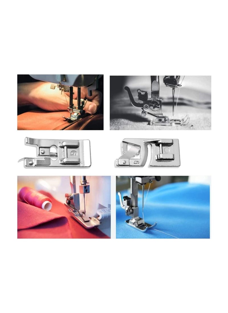 Generic - 3 Sizes Rolled Hem Foot 3 mm 4 mm 6 mm Hemmer Foot Hemming Foot Kit Sewing Feet Kit Rolled Hem Presser Foot Sewing Machine Foot Suitable for Household Multi-Function Sewing Machines - Image 1