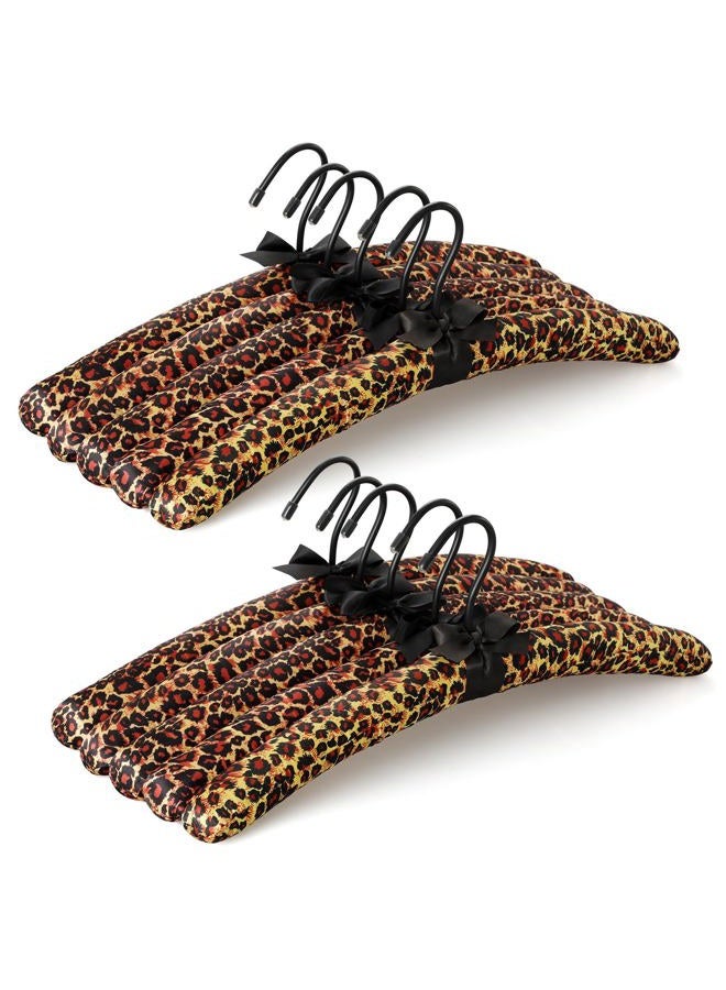 Topia Hanger Satin Padded Hangers for Women Clothing 5 Pack, Non-Slip & Thick Foam Leopard Hangers for Coat, Blouse, Sweaters, Dresses CT18L - Image 1