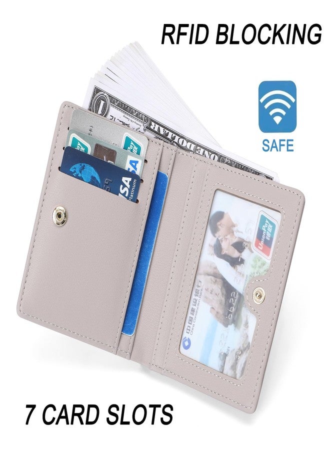 Altally Small Women Wallet RFID Blocking Bifold Pocket Wallet Slim Compact Ladies Purse Mini Wallets For Women (Grey) - Image 3