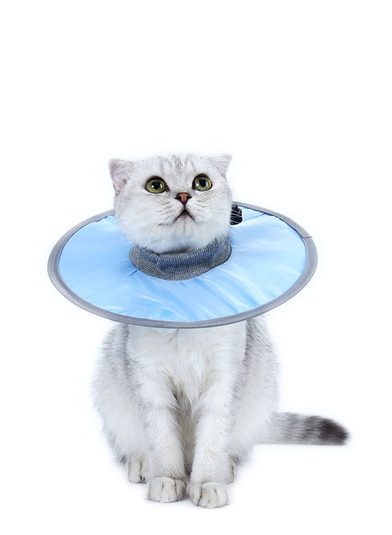 SYOSI Waterproof Cat Recovery Collar, Adjustable Pet Cone Collar, Protective Cat Neck Cones to Stop Licking Wounds, Lightweight Kitten Cones After Surgery, Elizabethan E Collar for Cats, Small Dog, Puppy - Image 1