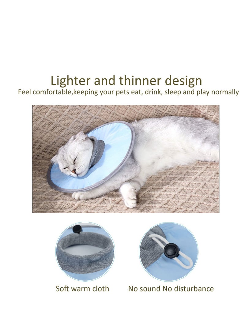 SYOSI Waterproof Cat Recovery Collar, Adjustable Pet Cone Collar, Protective Cat Neck Cones to Stop Licking Wounds, Lightweight Kitten Cones After Surgery, Elizabethan E Collar for Cats, Small Dog, Puppy - Image 3