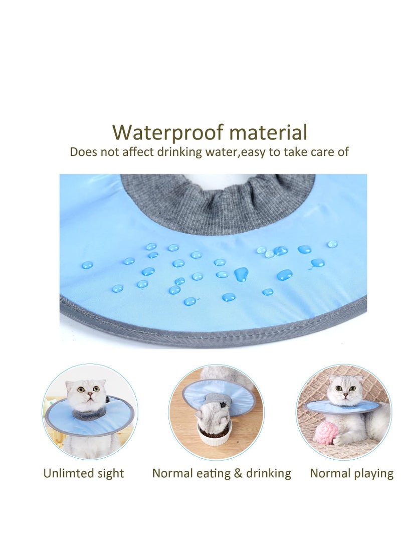 SYOSI Waterproof Cat Recovery Collar, Adjustable Pet Cone Collar, Protective Cat Neck Cones to Stop Licking Wounds, Lightweight Kitten Cones After Surgery, Elizabethan E Collar for Cats, Small Dog, Puppy - Image 5